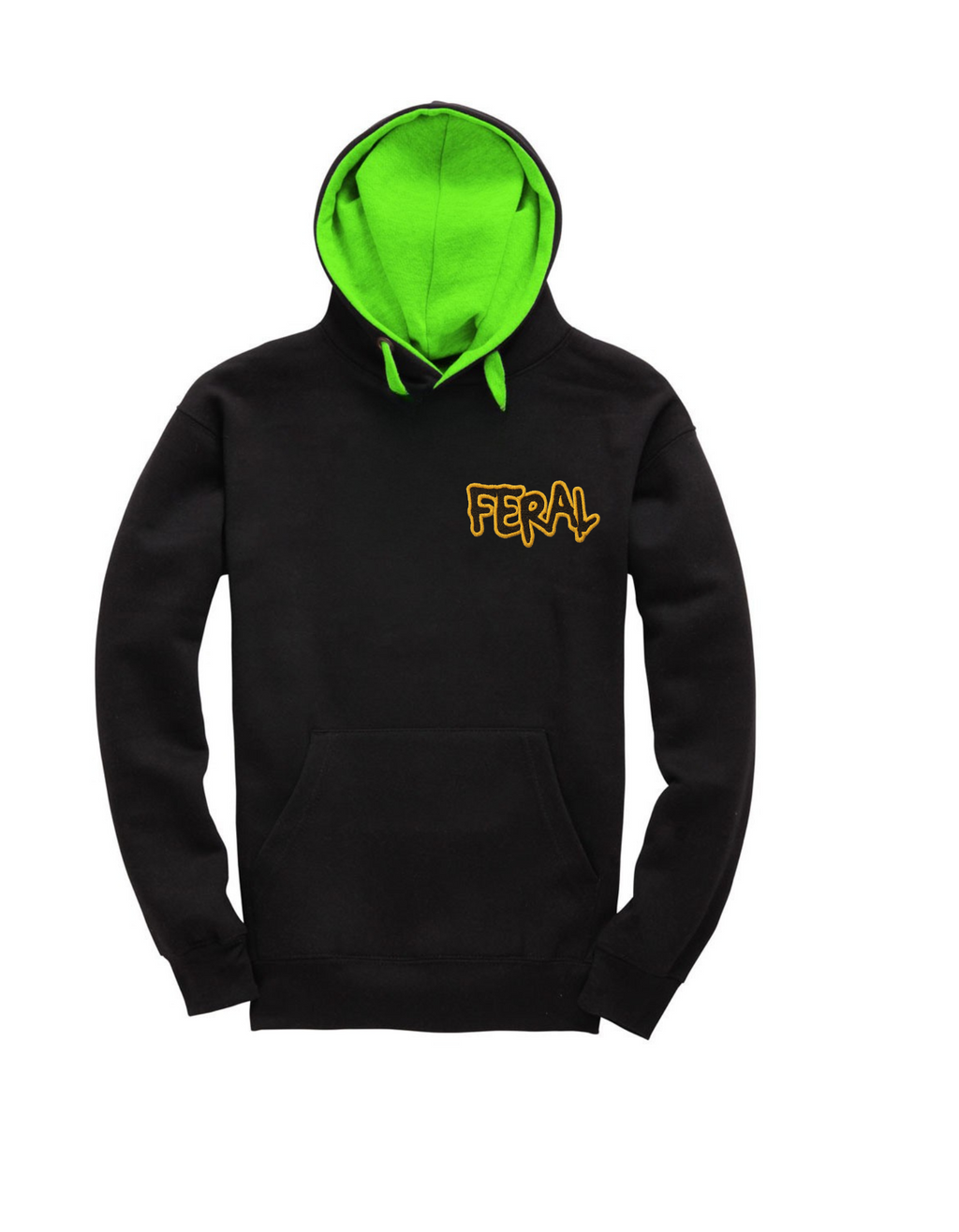 Coloured hood hoodie